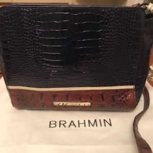 Brahmin Carrie Cross-Body in Ink